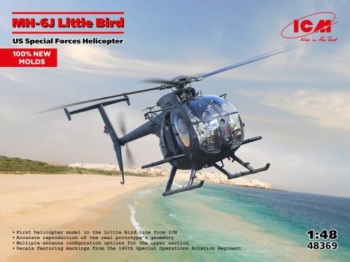 Przejdź do produktu ICM 48369 - 1:48 MH-6J Little Bird US Special Forces Helicopter