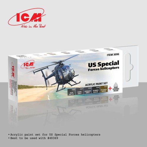 Przejdź do produktu ICM 3096 - Zestaw farb US Special Forces Helicopters