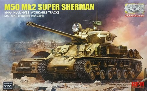 Przejdź do produktu Rye Field Model 5151 - 1:35 Israeli Tank M50 Mk2 Super Sherman - Upgrade Version