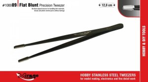 Mirage 100089 - Pęseta precyzyjna z szeroką płaską końcówką 12 cm