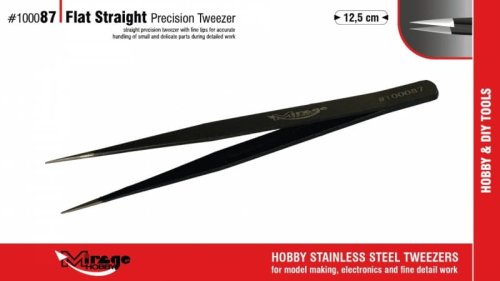 Przejdź do produktu Mirage 100087 - Pęseta precyzyjna z prostą końcówką 12,5 cm