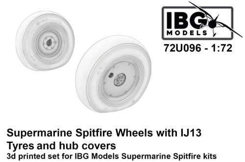 Przejdź do produktu IBG 72U096 - 1:72 Supermarine Spitfire Wheels with IJ13 Tyres and Hub Covers 3D Printed Set