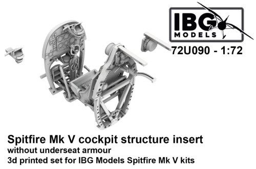 Przejdź do produktu IBG 72U090 - 1:72 Spitfire Mk V Cockpit Structure Insert without underseat armour 3D Printed Set