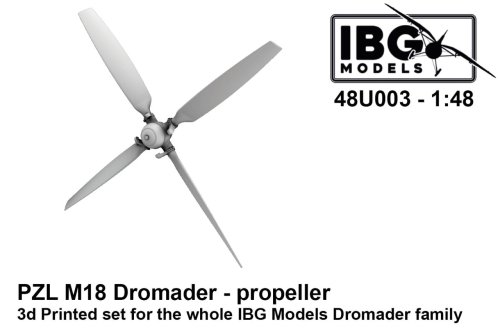 Przejdź do produktu IBG 48U003 - 1:48 PZL M18 Dromader Epropeller 3D Printed Set