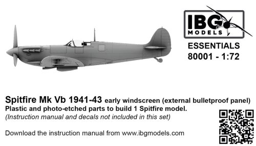 Przejdź do produktu IBG 80001 - 1:72 Spitfire Mk Vb 1941-43 Early Windscreen external bulletproof panel