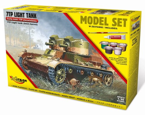 Przejdź do produktu MIRAGE 835094 - 1:35 Polski lekki czołg 7TP dwuwieżowy - Model Set