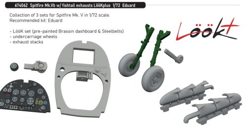 Przejdź do produktu Eduard 674062 - 1:72 Spitfire Mk.Vb w/ fishtail exhausts LööKplus