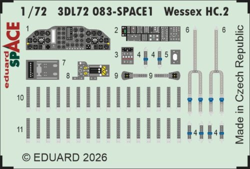 Przejdź do produktu Eduard 3DL72083 - 1:72 Wessex HC.2 Space 3D Decals
