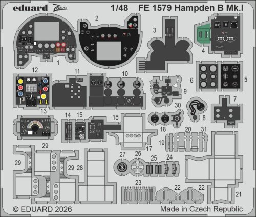 Przejdź do produktu Eduard FE1579 - 1:48 Hampden B Mk.I