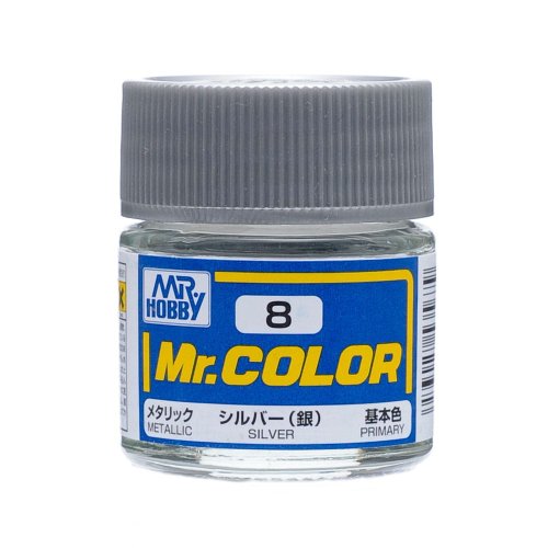 Przejdź do produktu Mr.Hobby C008 - Farba Silver 10 ml