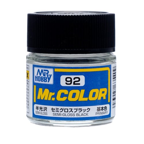 Przejdź do produktu Mr.Hobby C092 - Farba Semi Gloss Black 10 ml