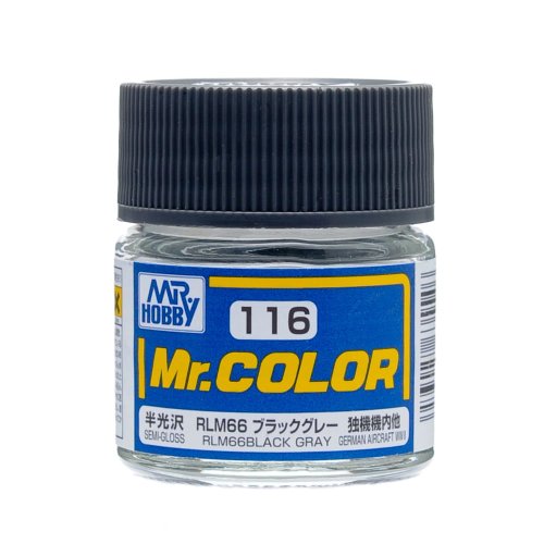 Przejdź do produktu Mr.Hobby C116 - Farba RLM66 Black Gray 10 ml