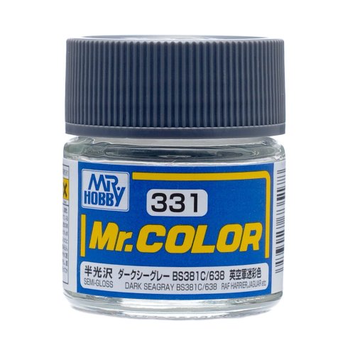 Przejdź do produktu Mr.Hobby C331 - Farba BS381C/638 Dark Seagray 10 ml