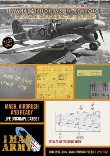 Przejdź do produktu 1 Man Army 32DET060 - 1:32 Hawker Typhoon Mk. 1B Car Door - Airscale