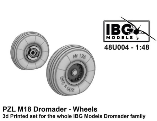 Przejdź do produktu IBG 48U004 - 1:48 PZL M18 Dromader Wheels 3D Printed Set