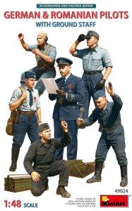Miniart 49024 - 1:48 German & Romanian Pilots w/ Ground Staff