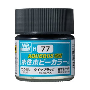 Mr.Hobby H077 - Farba akrylowa Tire Black 10 ml