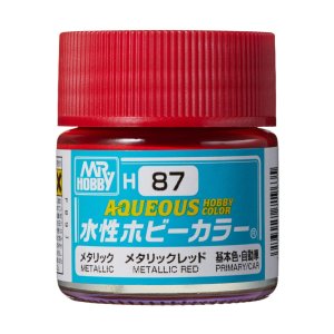 Mr.Hobby H087 - Farba akrylowa Metallic Red 10 ml