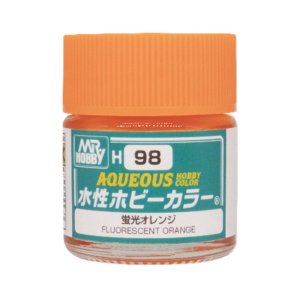 Mr.Hobby H098 - Farba akrylowa Fluorescent Orange 10 ml