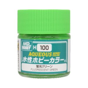 Mr.Hobby H100 - Farba akrylowa Fluorescent Green 10 ml