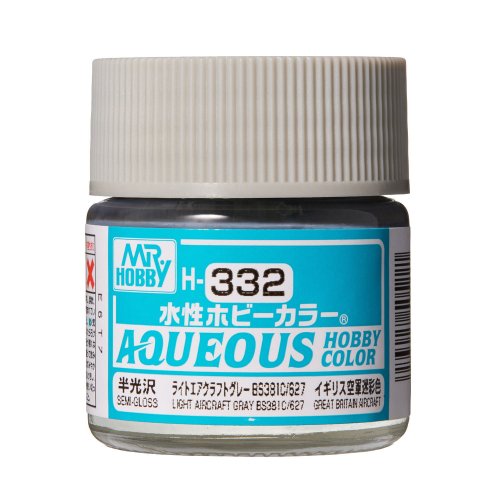 Przejdź do produktu Mr.Hobby H332 - Farba akrylowa BS381C/627 Light Aircraft Gray 10 ml