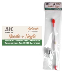 AK Interactive 9600-02 - Zestaw dyszy 0,3 mm do aerografu AK9600 Top Line
