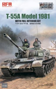 Rye Field Model 5155 - 1:35 T-55A Model 1981 with Full Interior