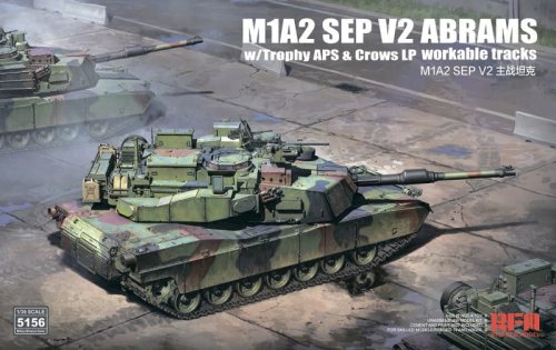 Przejdź do produktu Rye Field Model 5156 - 1:35 M1A2 SEP V2 Abrams w/Trophy APS & Crows LP & workable tracks