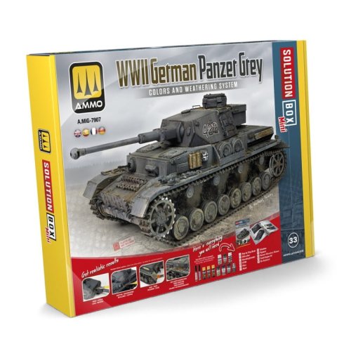 Przejdź do produktu Ammo Mig 7907 - Zestaw chemii WWII German Panzer Grey