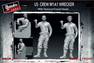 Thunder Model F35009 - 1:35 US Crew M1A1 Wrecker with Optional French Heads