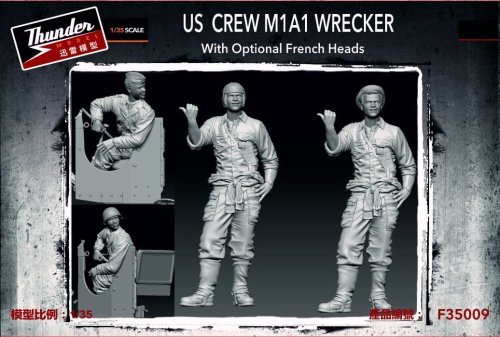 Przejdź do produktu Thunder Model F35009 - 1:35 US Crew M1A1 Wrecker with Optional French Heads