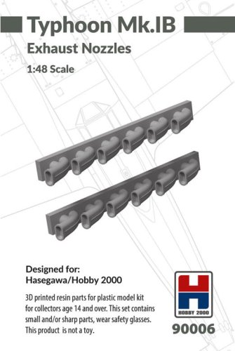 Przejdź do produktu Hobby 2000 90006 - 1:48 Typhoon Mk. IB Exhaust Nozzles