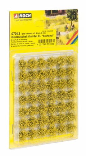 Przejdź do produktu Noch 07043 - Kępki trawy XL z żółtymi kwiatami 9 mm