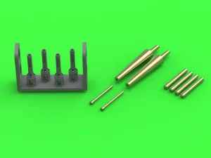 Master AM-72-177 - 1:72 Spitfire Mk.IIb / Vb - lufy działek Hispano 20mm w osłonach i końcówki luf Browning .303