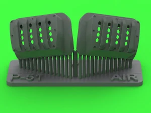 Master AM-48-191 - 1:48 P-51 Mustang - pokrywa wlotu powietrza do gaźnika - typ z żaluzjami dla RAF - wersja B - do modelu Airfix