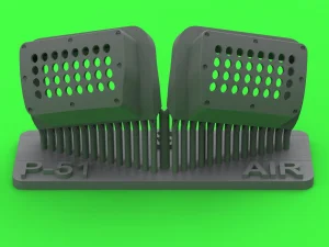 Master AM-48-189 - 1:48 P-51 Mustang - pokrywa wlotu powietrza do gaźnika - typ standardowy z otworami - do modelu Airfix