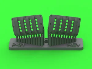 Master AM-32-141 - 1:32 P-51 Mustang - pokrywa wlotu powietrza do gaźnika - typ z żaluzjami dla RAF - wersja B - do modelu Revell