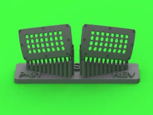 Master AM-32-139 - 1:32 P-51 Mustang - pokrywa wlotu powietrza do gaźnika - typ standardowy z otworami - do modelu Revell