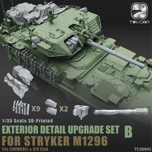 Przejdź do produktu Zimi Model Toucan TC3D043 - 1:35 3D Printed Exterior Detail Upgrade Set B for Stryker M1296