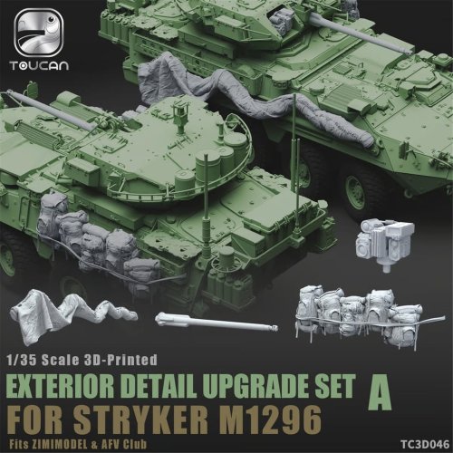 Przejdź do produktu Zimi Model Toucan TC3D046 - 1:35 3D Printed Exterior Detail Upgrade Set A for Stryker M1296