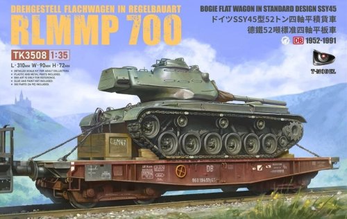 Przejdź do produktu T-Model TK3508-SP - 1:35 Drehgestell Flachwagen in Regelbauart RLMMP 700 w/ PE Parts