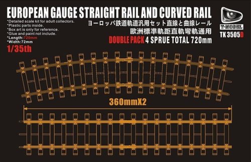 Przejdź do produktu T-Model TK3505D - 1:35 720 mm European Gauge Straight Rail and Curved Rail