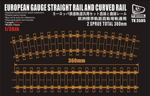 Przejdź do produktu T-Model TK3505 - 1:35 360 mm European Gauge Straight Rail and Curved Rail