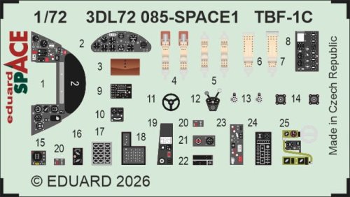 Przejdź do produktu Eduard 3DL72085 - 1:72 TBF-1C Space 3D Decals