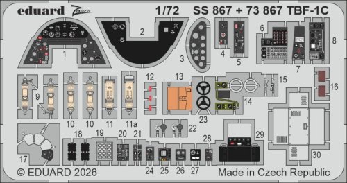 Przejdź do produktu Eduard SS867 - 1:72 TBF-1C