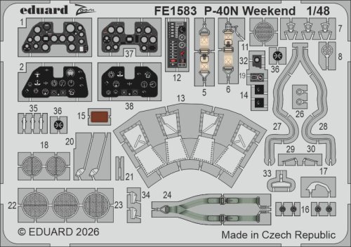 Przejdź do produktu Eduard FE1583 - 1:48 P-40N Weekend