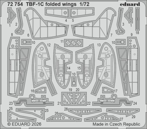 Przejdź do produktu Eduard 72754 - 1:72 TBF-1C folded wings