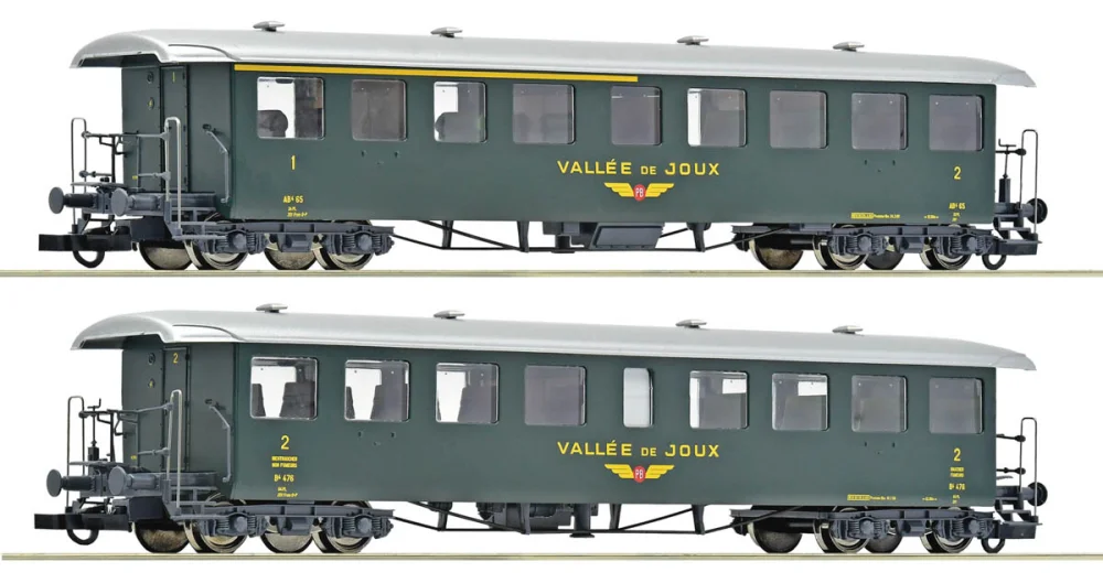 Roco 6200198 H0 - Zestaw 2 wagonów osobowych Le Pont-Le Brassus, ep.IV-V