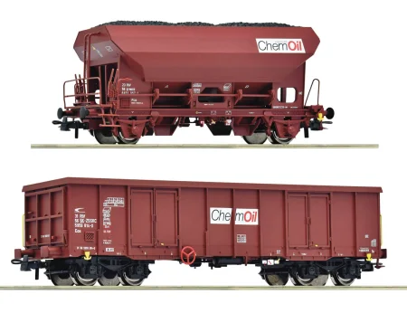 Roco 6600221 H0 - Zestaw 2 wagonów towarowych, Chemoil, ep.VI