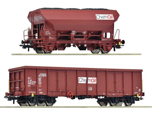 Przejdź do produktu Roco 6600221 H0 - Zestaw 2 wagonów towarowych, Chemoil, ep.VI